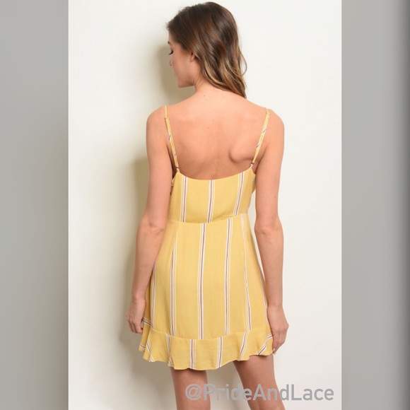 LAST 1️⃣ 🌼Honey/White Stripe Dress🌼 - Picture 2 of 2